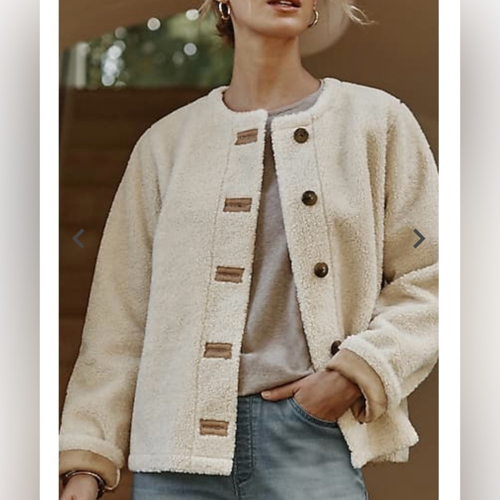JJill Reversible Teddy Jacket-Medium